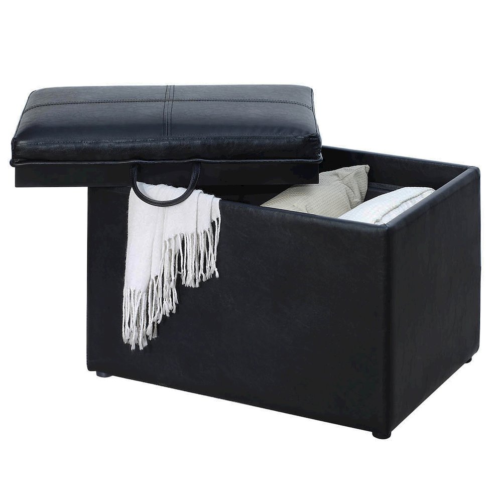 Accent Storage Ottoman with Reversible Tray