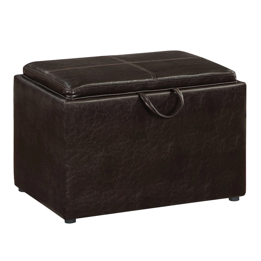 Accent Storage Ottoman with Reversible Tray