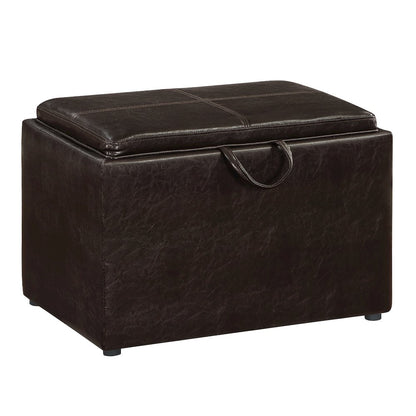 Accent Storage Ottoman with Reversible Tray