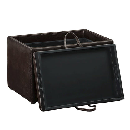 Accent Storage Ottoman with Reversible Tray