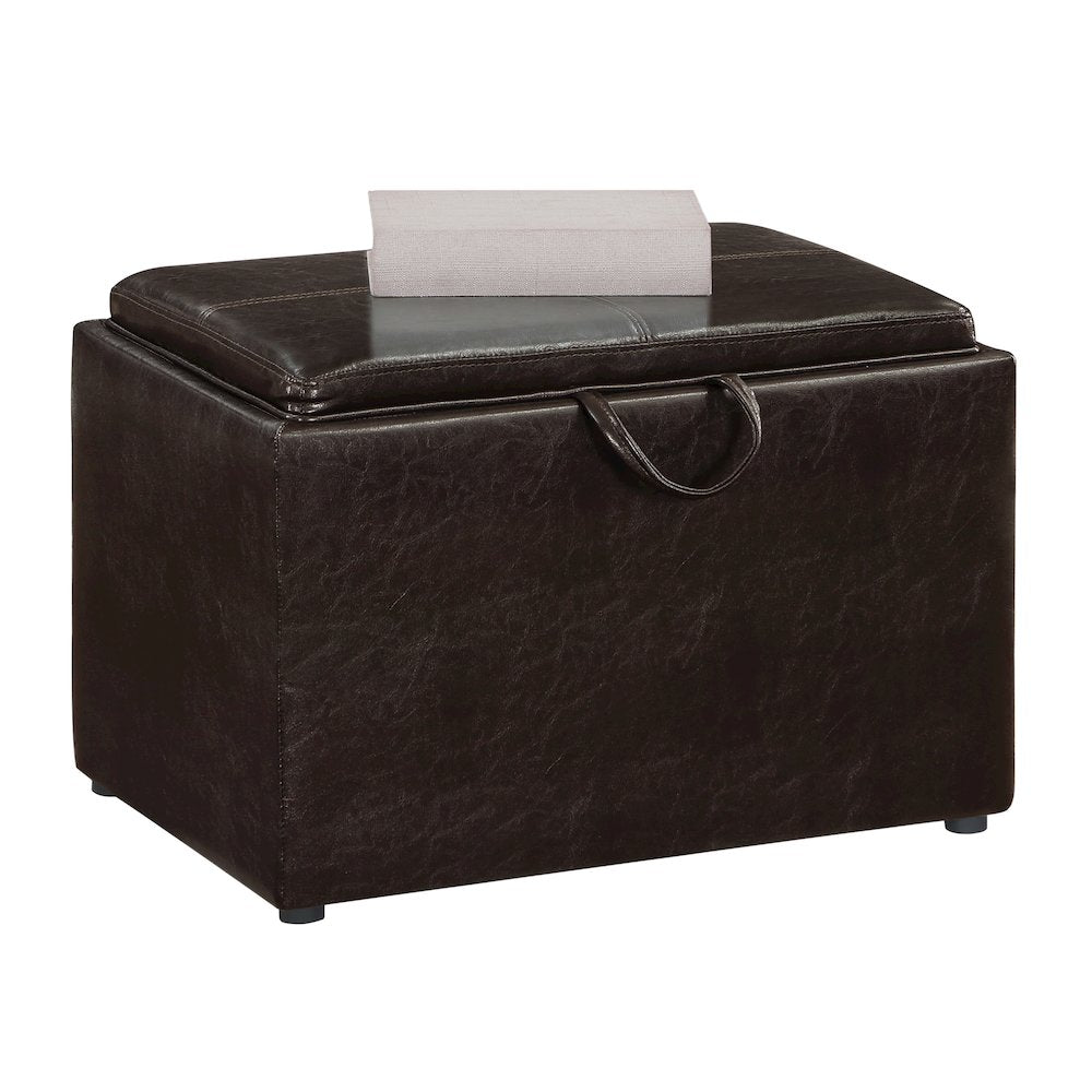 Accent Storage Ottoman with Reversible Tray