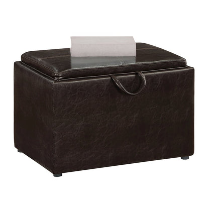 Accent Storage Ottoman with Reversible Tray
