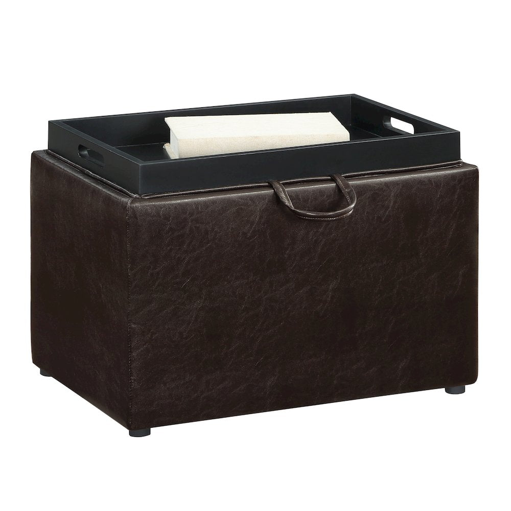 Accent Storage Ottoman with Reversible Tray