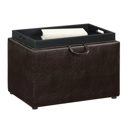 Accent Storage Ottoman with Reversible Tray