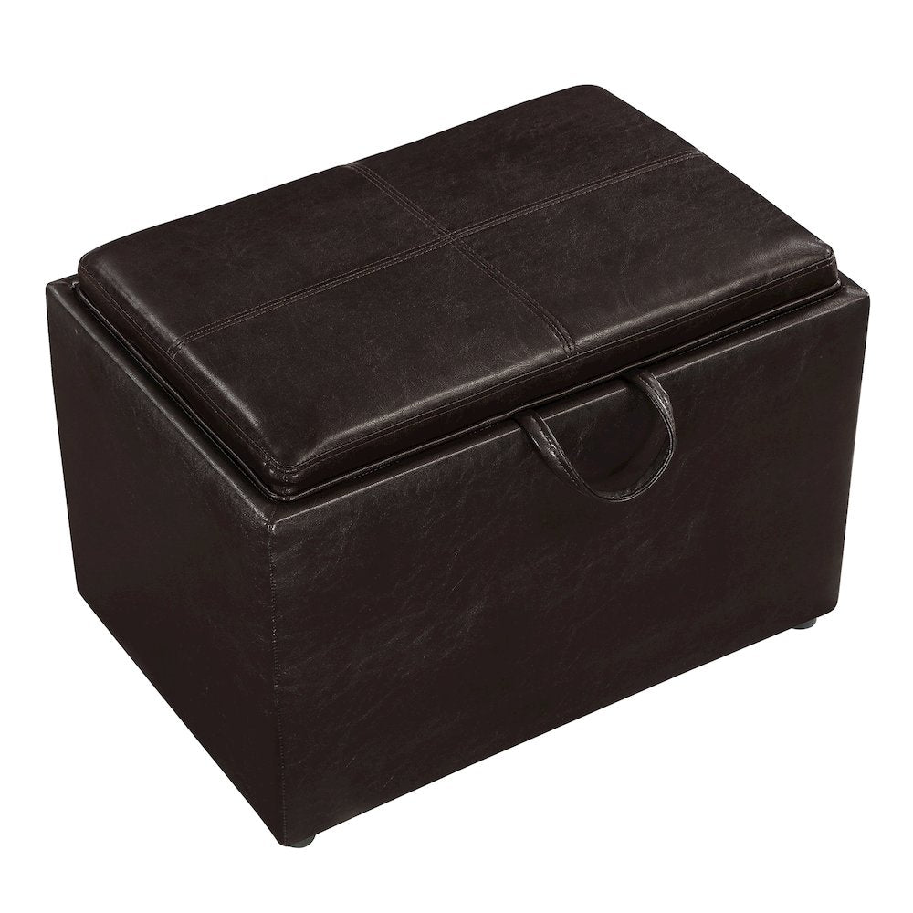 Accent Storage Ottoman with Reversible Tray