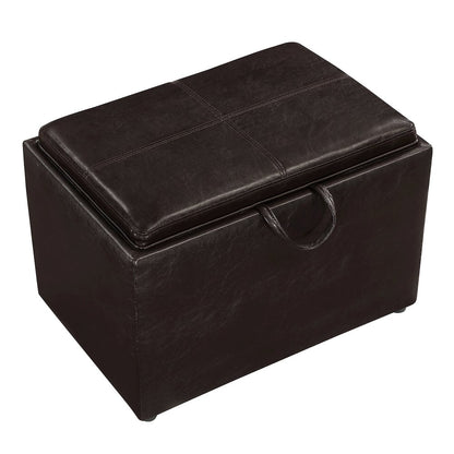 Accent Storage Ottoman with Reversible Tray