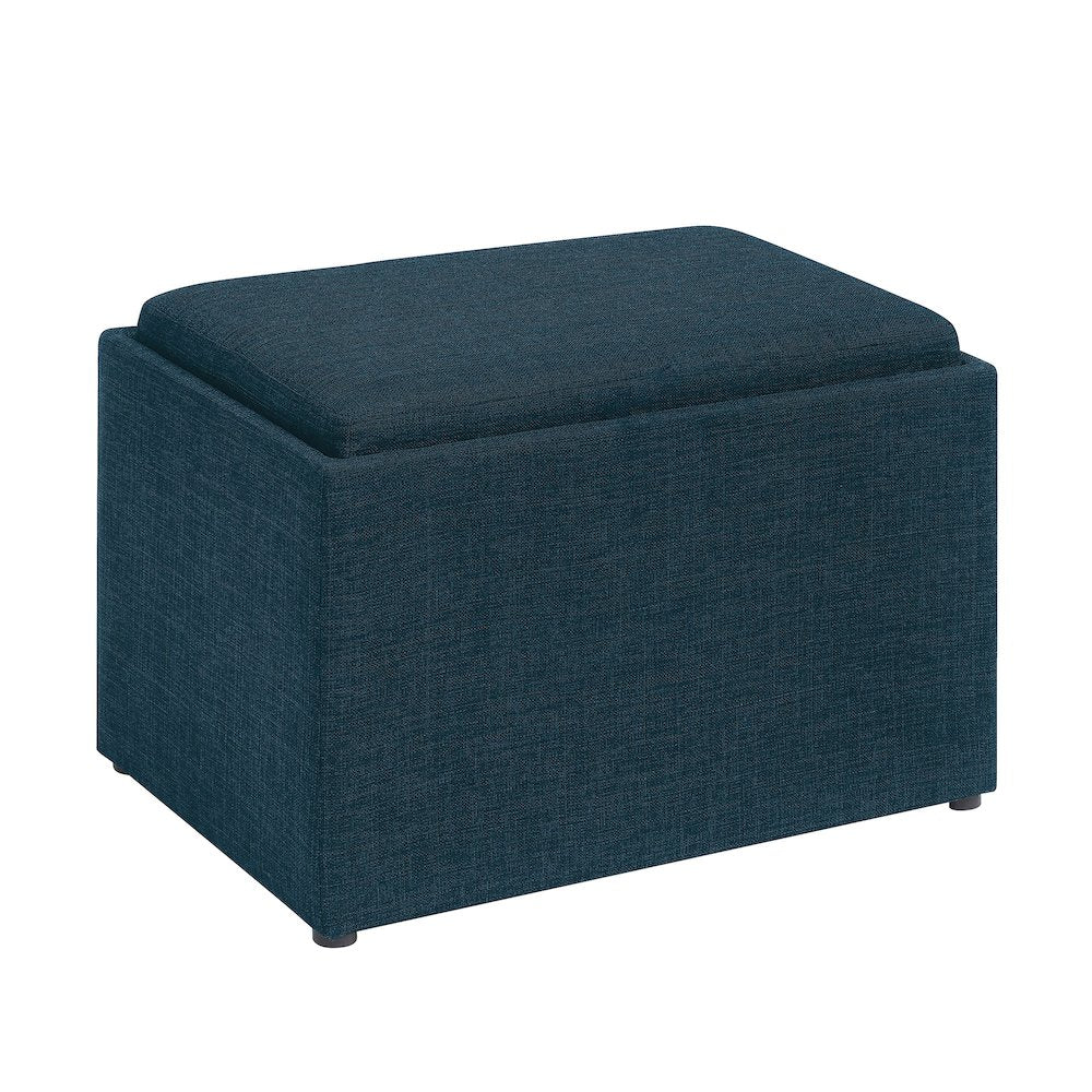 Designs4Comfort Accent Storage Ottoman with Reversible Tray