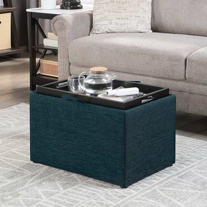 Designs4Comfort Accent Storage Ottoman with Reversible Tray