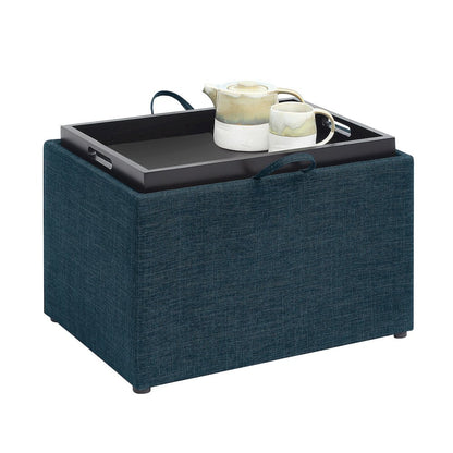 Designs4Comfort Accent Storage Ottoman with Reversible Tray
