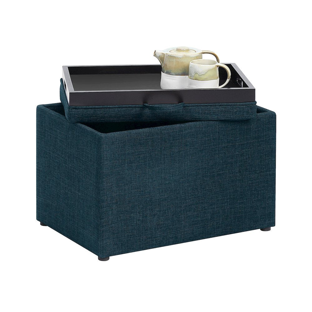 Designs4Comfort Accent Storage Ottoman with Reversible Tray