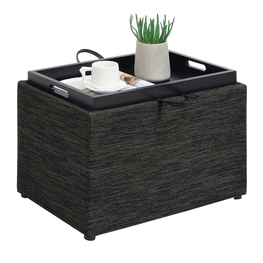 Designs4Comfort Accent Storage Ottoman with Reversible Tray