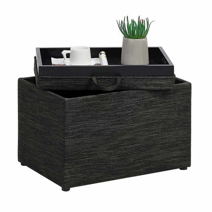 Designs4Comfort Accent Storage Ottoman with Reversible Tray