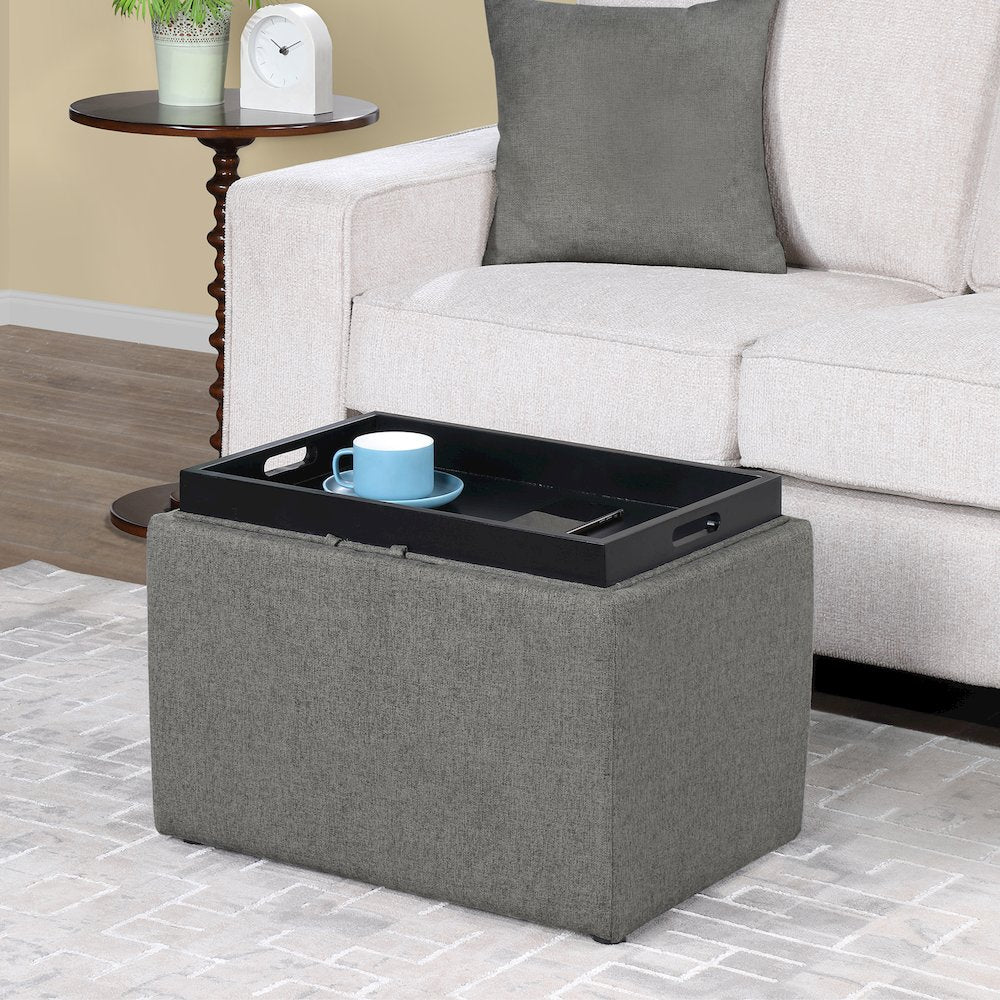 Designs4Comfort Accent Storage Ottoman with Reversible Tray