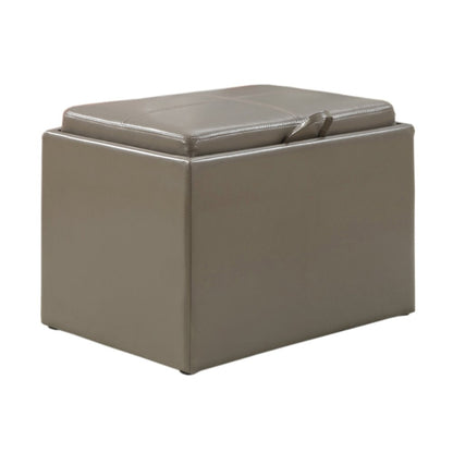 Accent Storage Ottoman with Reversible Tray