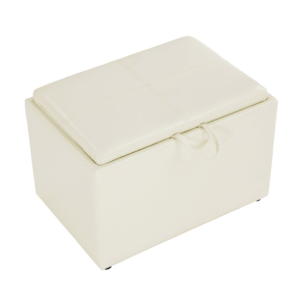 Accent Storage Ottoman with Reversible Tray