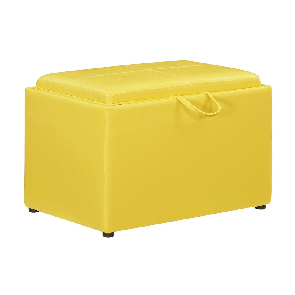 Accent Storage Ottoman with Reversible Tray