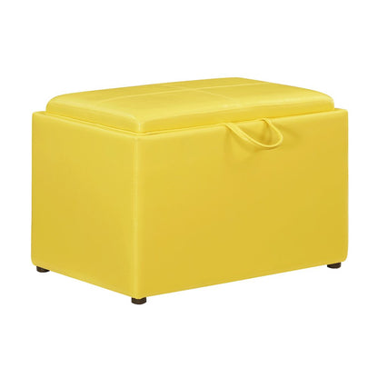 Accent Storage Ottoman with Reversible Tray