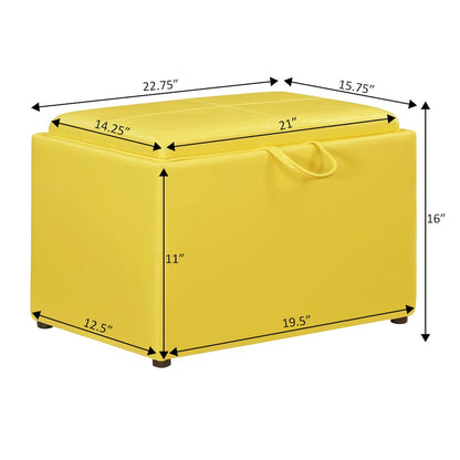 Accent Storage Ottoman with Reversible Tray