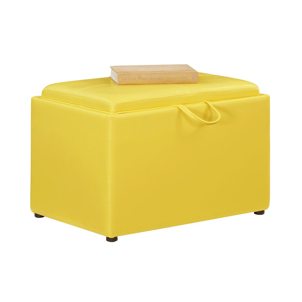 Accent Storage Ottoman with Reversible Tray