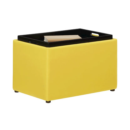 Accent Storage Ottoman with Reversible Tray
