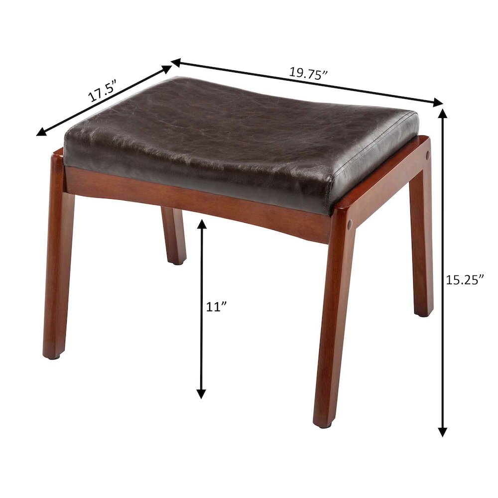 Designs4Comfort Natalie Accent Ottoman Stool Espresso