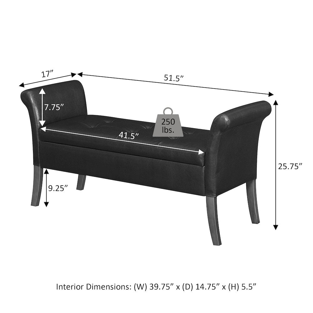Designs4Comfort Garbo Entryway Storage Bench