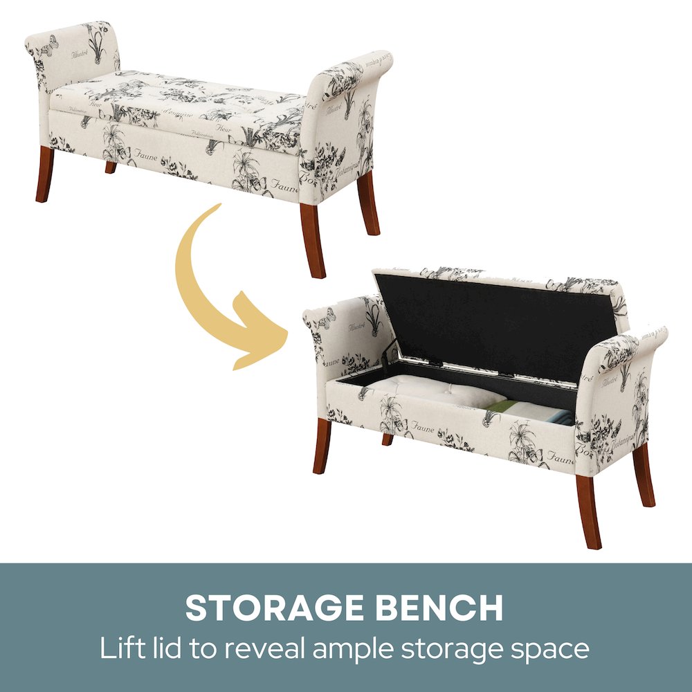 Designs4Comfort Garbo Entryway Storage Bench