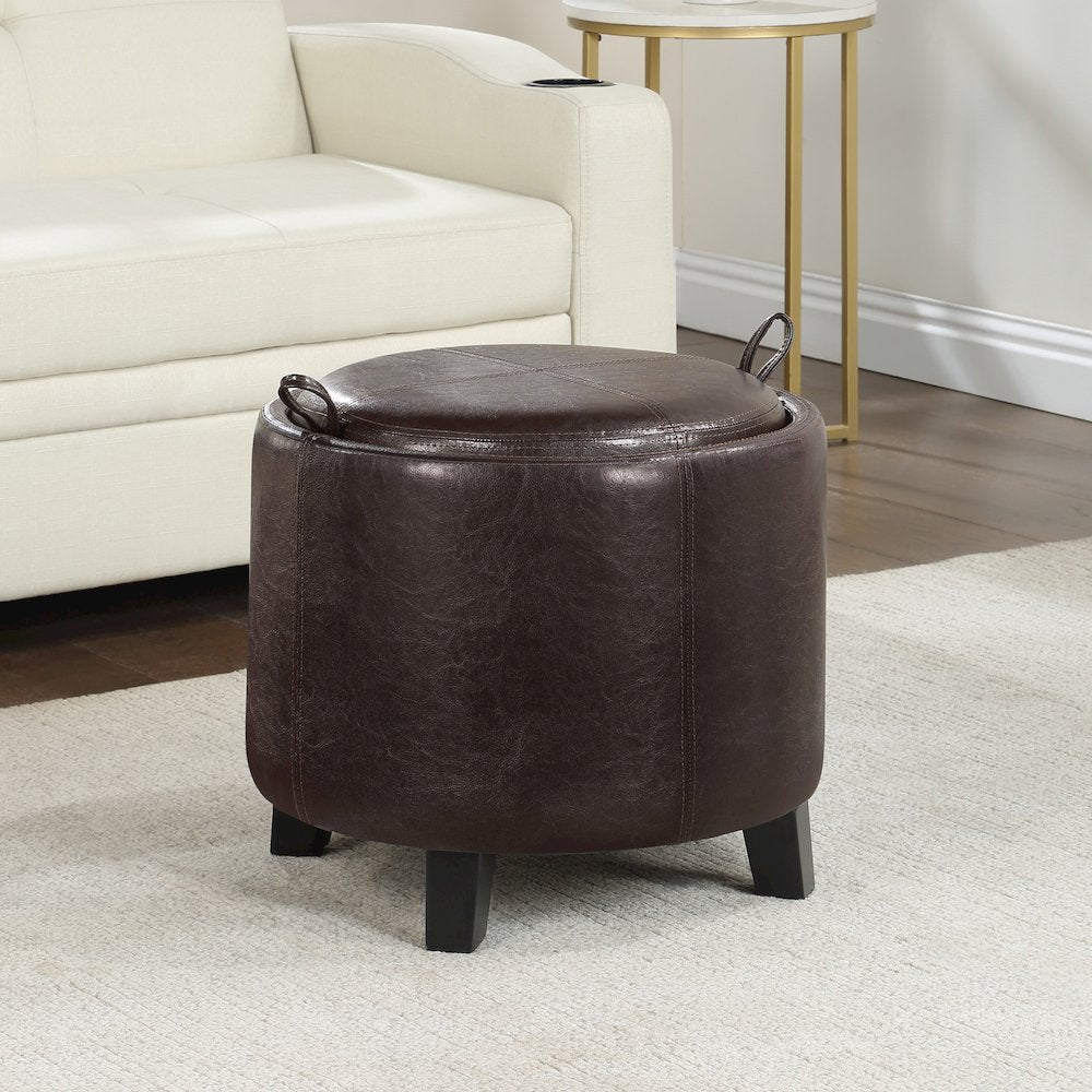 Designs4Comfort Oscar Storage Ottoman with Reversible Tray