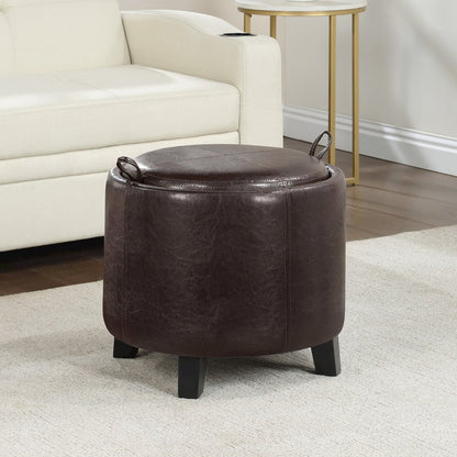 Designs4Comfort Oscar Storage Ottoman with Reversible Tray