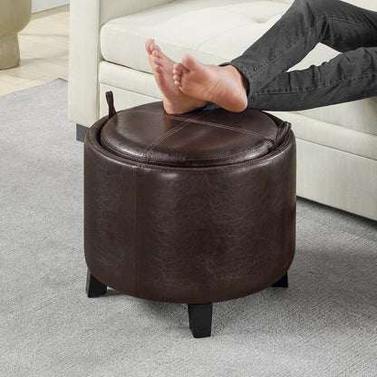 Designs4Comfort Oscar Storage Ottoman with Reversible Tray