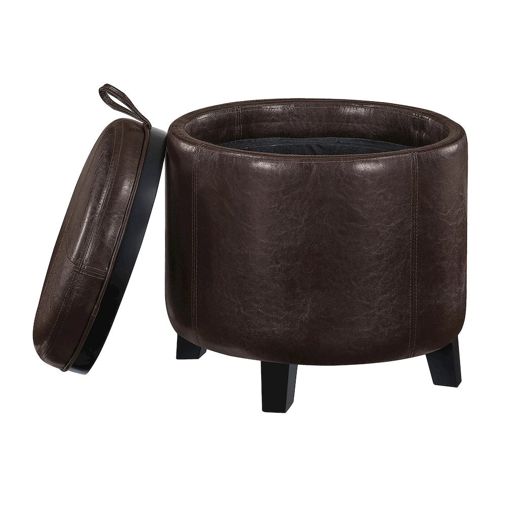 Designs4Comfort Oscar Storage Ottoman with Reversible Tray