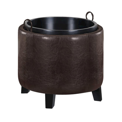 Designs4Comfort Oscar Storage Ottoman with Reversible Tray