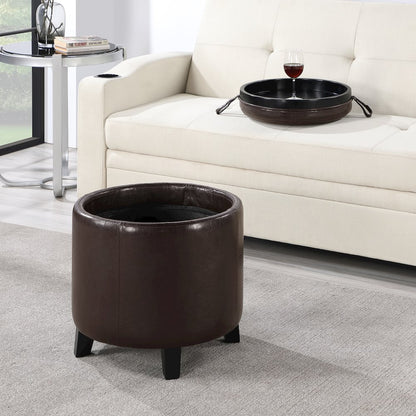 Designs4Comfort Oscar Storage Ottoman with Reversible Tray
