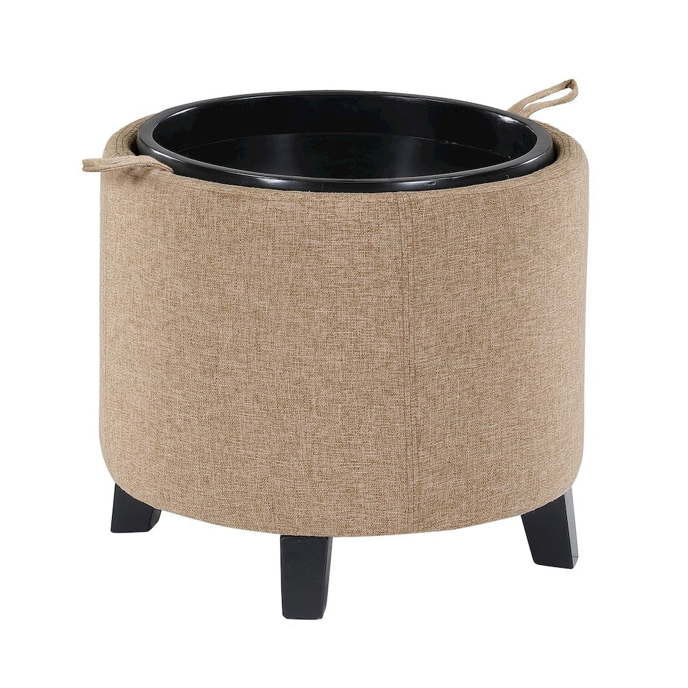 Designs4Comfort Oscar Storage Ottoman with Reversible Tray
