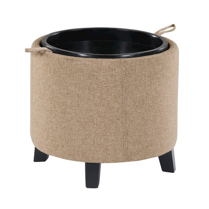 Designs4Comfort Oscar Storage Ottoman with Reversible Tray