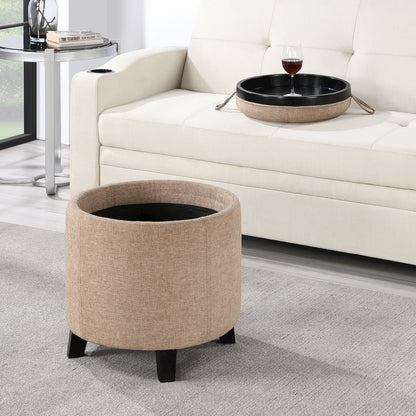 Designs4Comfort Oscar Storage Ottoman with Reversible Tray