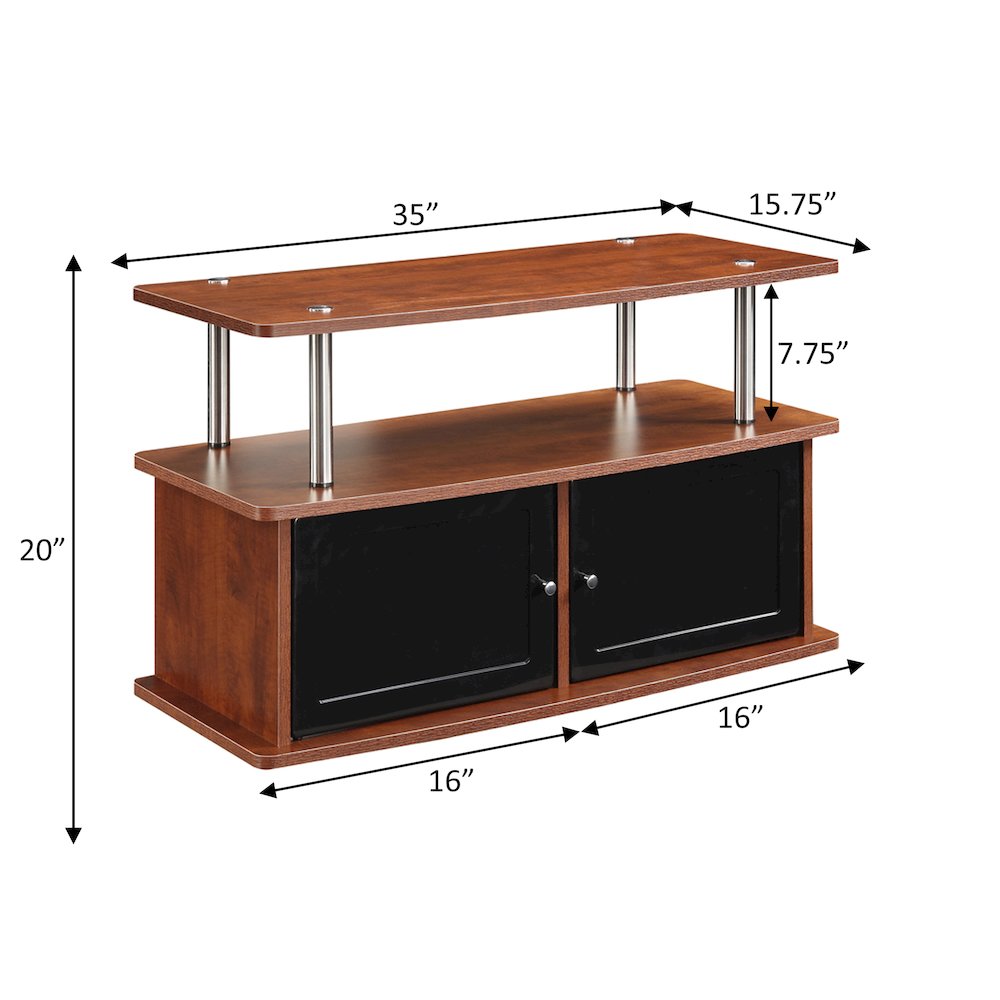 Designs2Go Deluxe 2 Door TV Stand with Cabinets