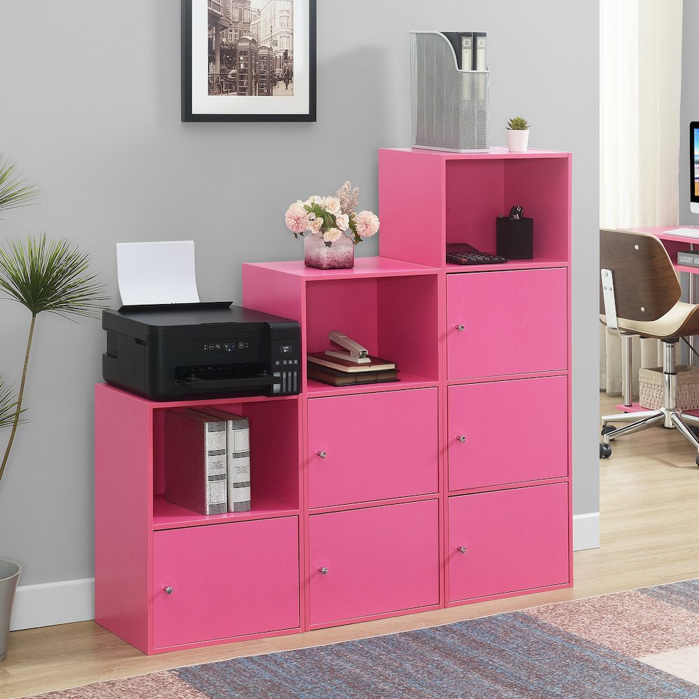 Xtra Storage 1 Door Cabinet with Shelf, Pink