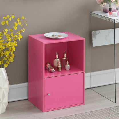 Xtra Storage 1 Door Cabinet with Shelf, Pink