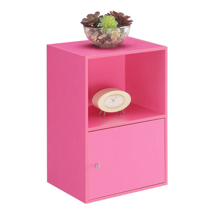 Xtra Storage 1 Door Cabinet with Shelf, Pink