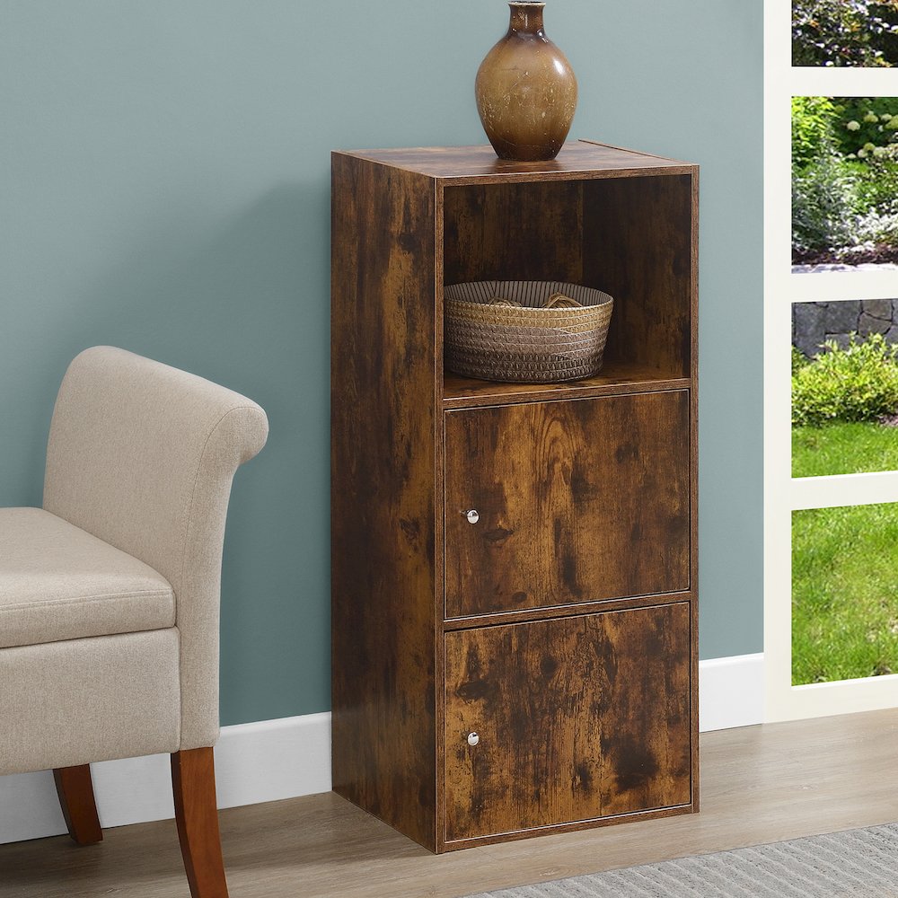 Xtra Storage 2 Door Cabinet with Shelf, Brown
