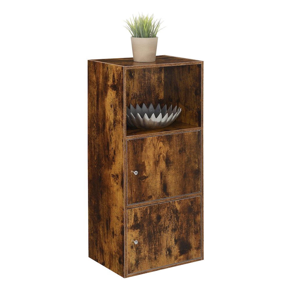 Xtra Storage 2 Door Cabinet with Shelf, Brown