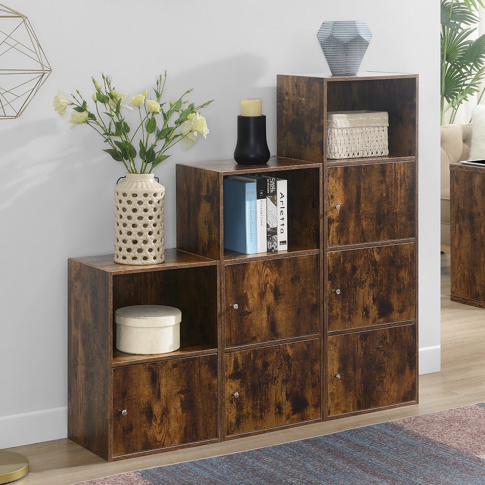Xtra Storage 3 Door Cabinet with Shelf, Brown