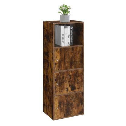 Xtra Storage 3 Door Cabinet with Shelf, Brown