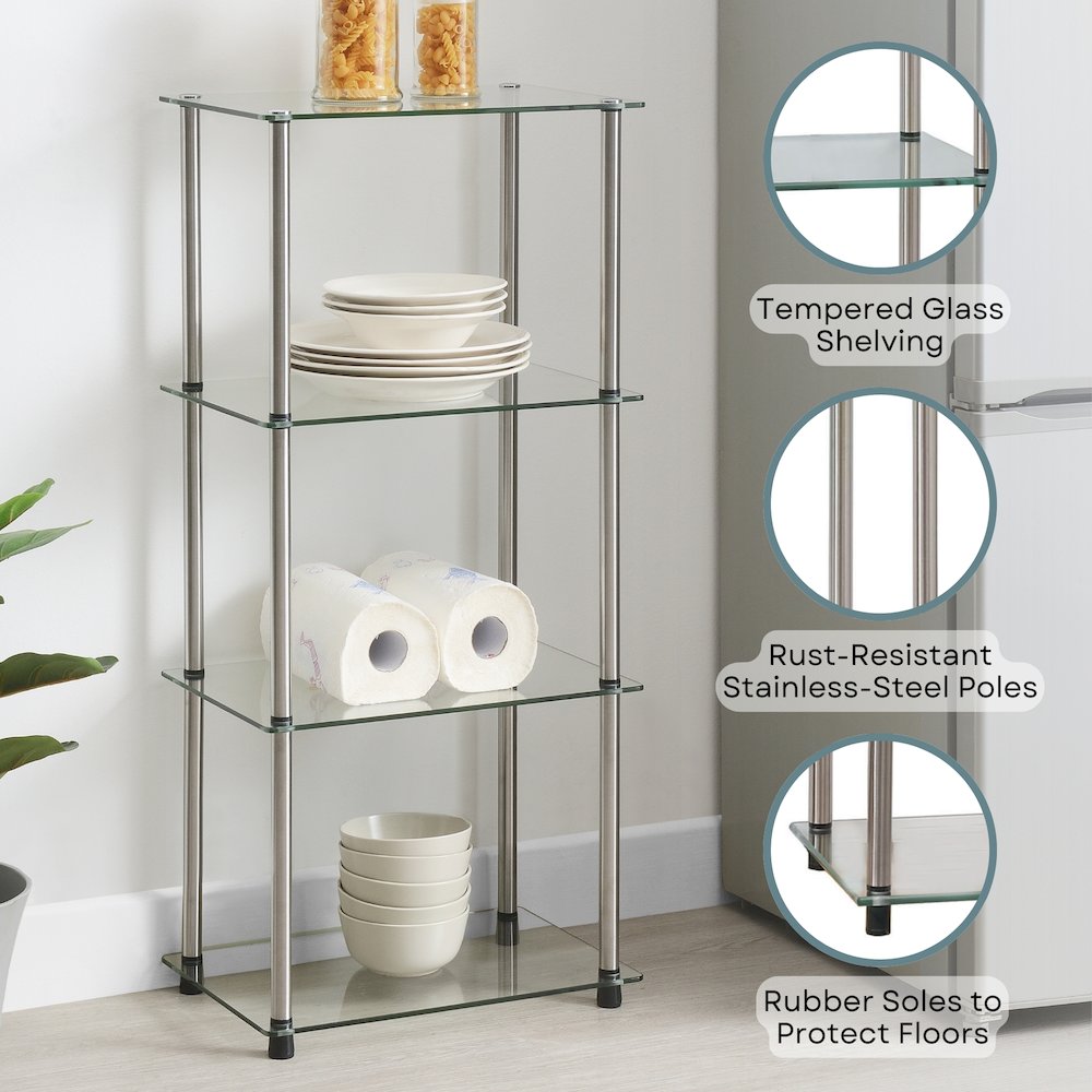 Designs2Go Classic Glass 4 Tier Tower
