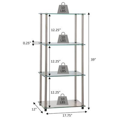 Designs2Go Classic Glass 4 Tier Tower