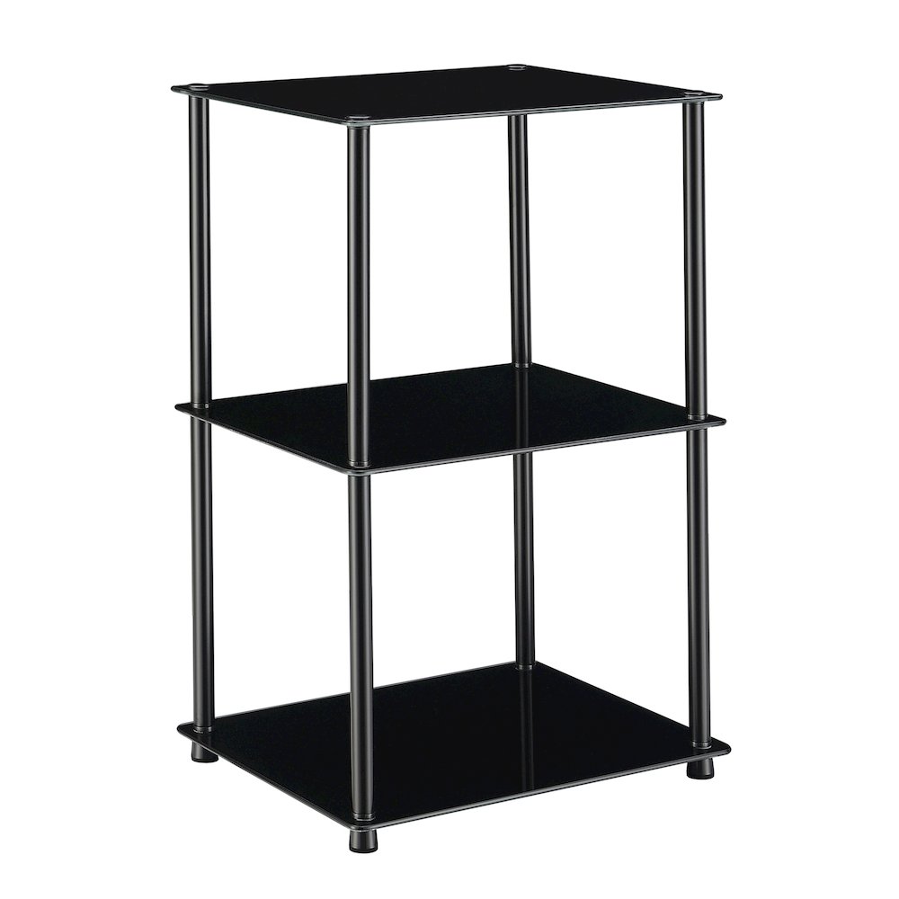 Designs2Go Classic Glass 3 Tier Lamp / End Table