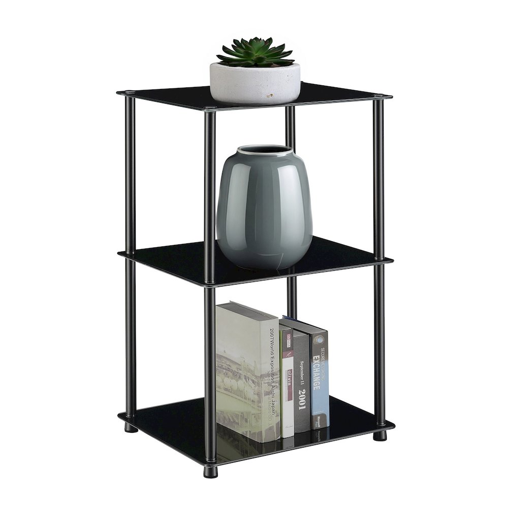 Designs2Go Classic Glass 3 Tier Lamp / End Table
