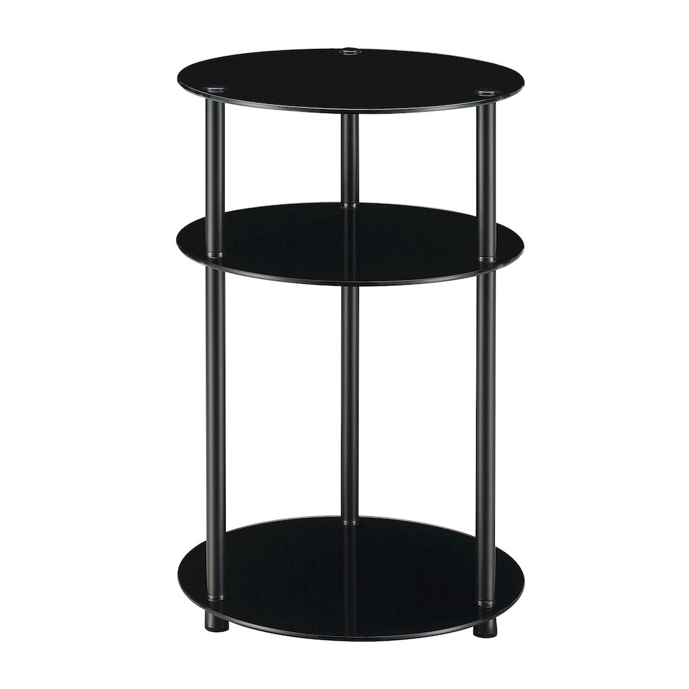 Designs2Go Classic Glass 3 Tier Round Table