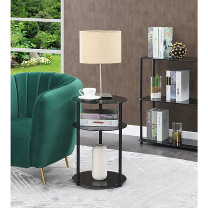 Designs2Go Classic Glass 3 Tier Round Table